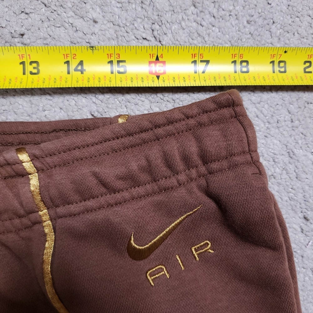 Nike Sweatsuit Women XL Brown Cropped Oversize Hoodie Sweatshirt Jogger Set READ - Picture 14 of 16